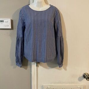 Blue Striped Women's Top